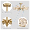XINGQI 8-Light Semi Flush Mount Ceiling Light Fixture Modern Antique