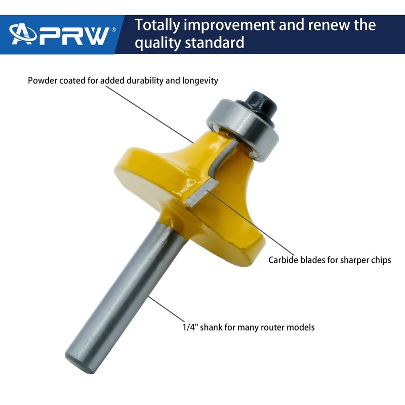 APRW Router Bits Set,24pcs Carbide Router Bit Set 1/4 Shank,Router