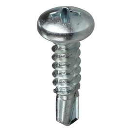 L.H. Dottie TEKPH101 Self Drilling Screw, Pan Head, Phillips, 10 by 1-Inch Length, Zinc Plated, 100-Pack