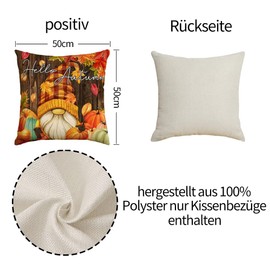 Anyingkai Autumn Cushion Cover, Set of 4 Autumn Cushion Covers, Autumn Cushion Covers, Autumn Cushion Cover, Autumn, Autumn Decoration Pumpkin Cushion, Autumn Cushion Pumpkin, Cushion Covers Autumn