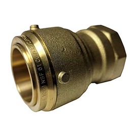 1 PIECE XFITTING 2" PUSH FIT X 2" FEMALE NPT ADAPTER - BRASS, FOR COPPER PIPE, CPVC, PEX