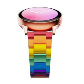GELISHI Compatible with Galaxy Watch 7 6 5 Band 44mm 40mm/6 Classic Band 43mm 47mm Women 20mm Quick Release Band for Galaxy Watch 4 Band Classic 42mm 46mm/ 5 Pro 45mm, Rainbow
