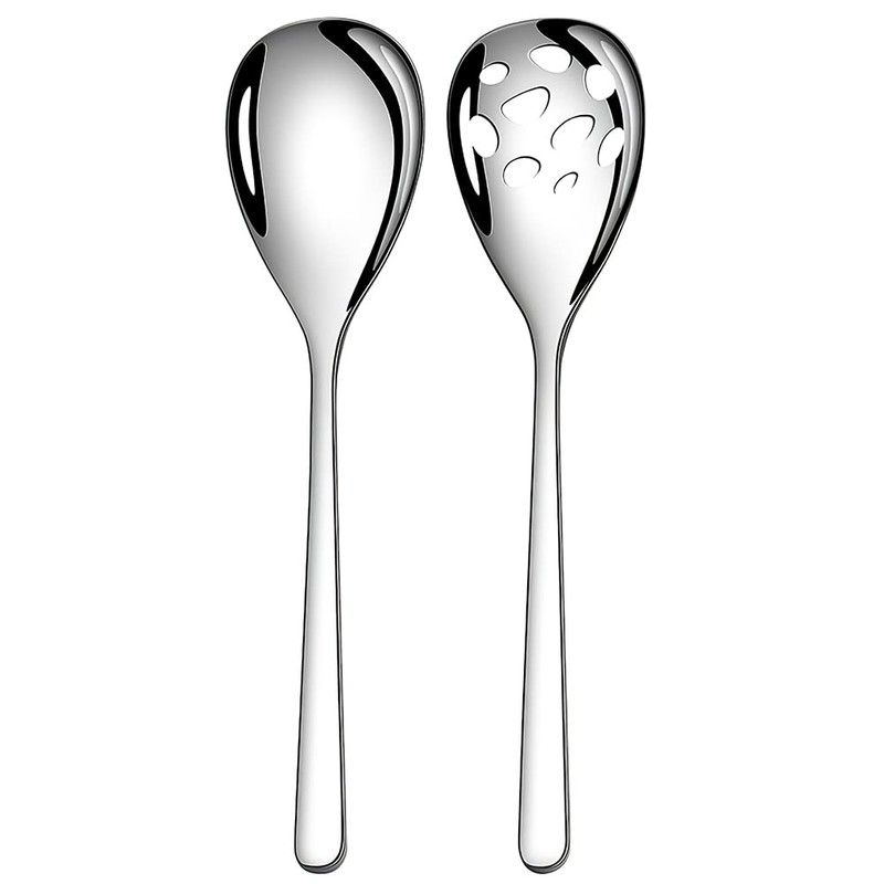 AYFDISHS Slotted & Solid Serving Spoons Set, 9.4 Inch Stainless