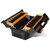DNA MOTORING 2-Layer Lockable Tool Box Plastic Portable Storage Folding