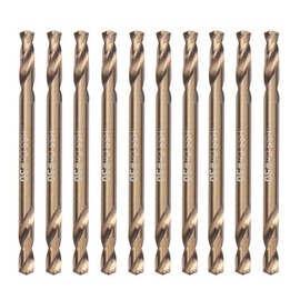 VALYRIANTOOL #30" Cobalt Drill Bits(10PCS), M35 HSSCO High Speed Steel Double Ends Stubby Body Twist Drill Bit Set for Hardened Metal, Stainless Steel, Cast Iron, Plastic and Wood