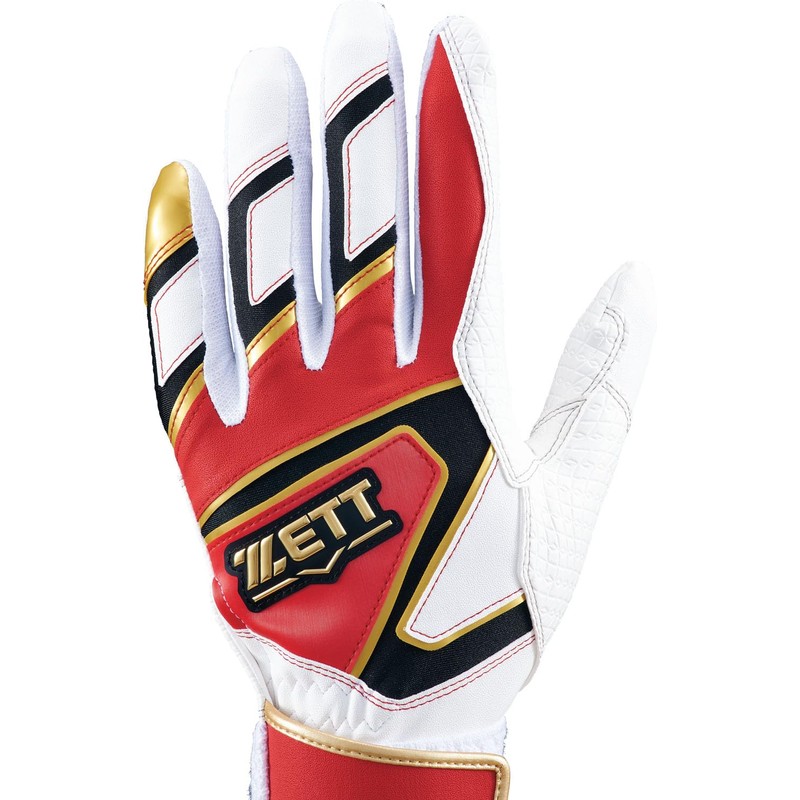 ZETT BG19202 Impact Zet, Batting Gloves, Ambidextrous, Red x White