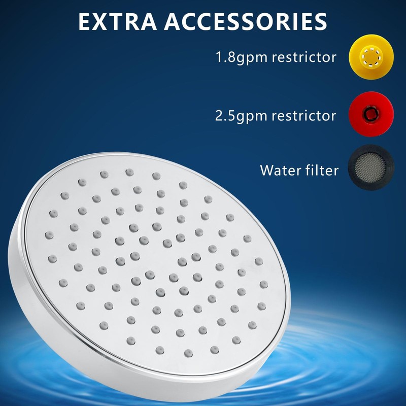 High Pressure Shower Head - 4.7“ Powerful Bathroom Pressure Boosting