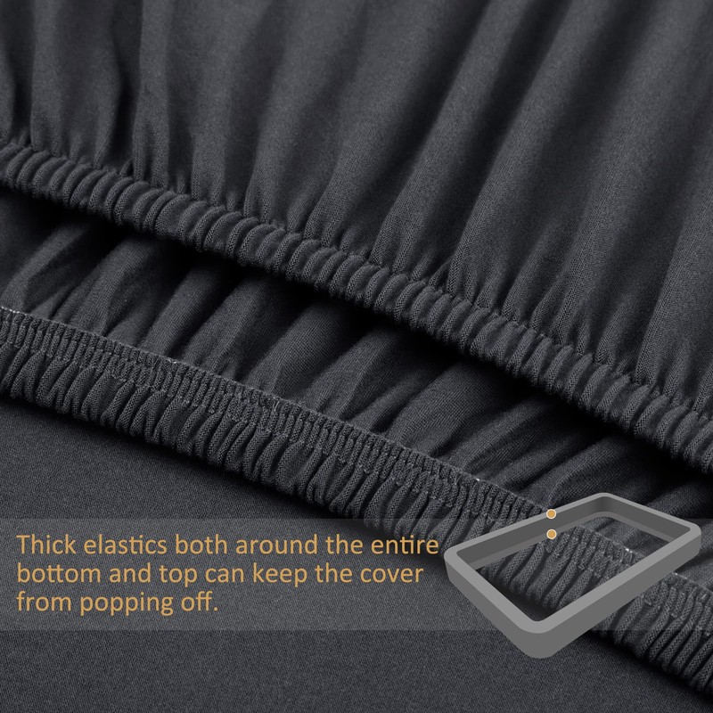 PiccoCasa Box Spring Cover Stretchy Fabric Wrap Around 4 Sides