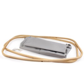 Foldable Bamboo Laundry Hamper with Lid - Decor Essentials for Any Room - Extra Large - Oval - Gray