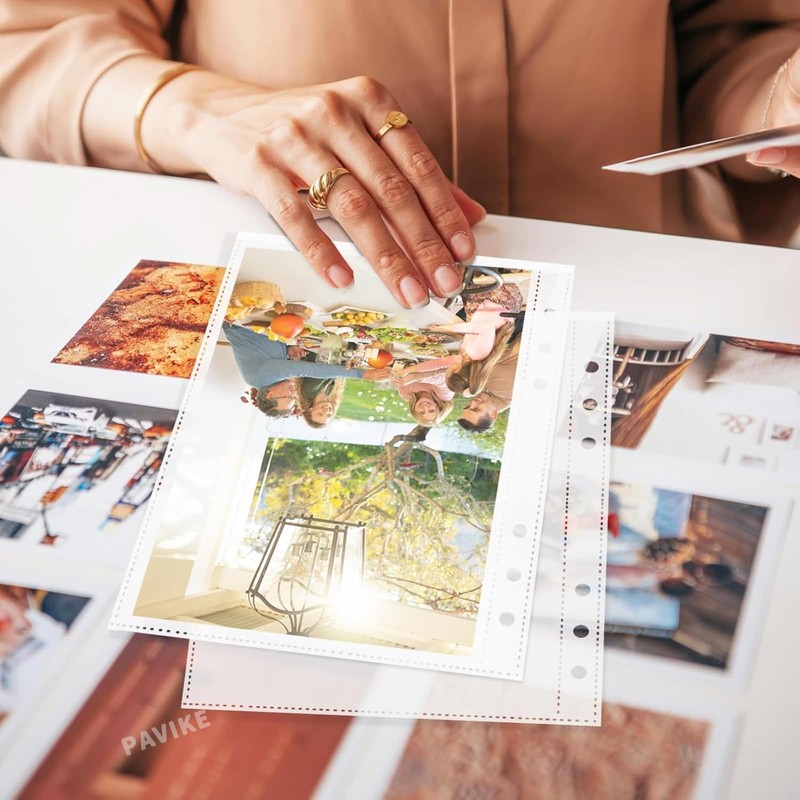 PAVIKE A5 A5 10 Clear Pockets, Binder Pockets, System Planner