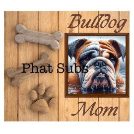 Unbranded 20oz Sublimation Tumbler Wrap Bulldog Mom Ready to Press Heat Transfer
