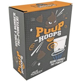 Fairly Odd Novelties Poop Hoops Toilet Shaped Foam Poo Basketball Game Set - Funny Bathroom Sports White Elephant Novelty Gag Gift,FON-10289