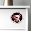 Bubbles - Axolotl Decal - Wall Hole Sticker with 3D