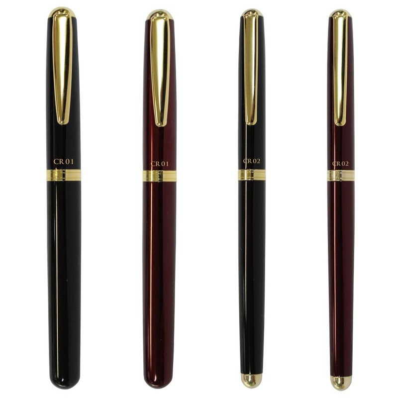 OHTO CR02 Gold Parts Model Ceramic Rollerball Pen, 0.5mm Fine