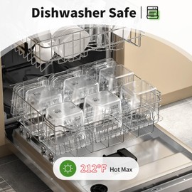 FORITRUE 1/6 6'' 6 Pack Plastic Food Pans With Lids, Clear Food Pan, Commercial Stackable Polycarbonate Freezer-Safe for Fruits Vegetables Restaurant Kitchen