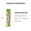Curly Braiding Hair 24inch 3Pcs Ombre Synthetic Fiber Colorful Jumbo