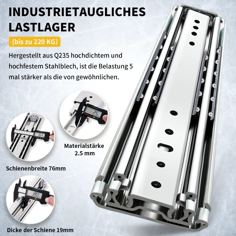 YENUO Heavy Duty Drawer Slides 500 Lbs - Full Extension