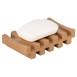 Pack of 3 cork soap dishes, cork soap dishes, cork trays for soap, pressed cork, 13.5 x 8 x 3 cm, natural and durable
