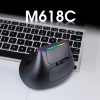 Delux Mouse vertical inalámbrico Delux M618C black