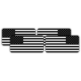 Reflective Stealthy American Flag Hard Hat Stickers | Black Ops Decals | Tactical Gear Survival Labels | USA Flags Toolbox Helmet Patriotic Old Glory
