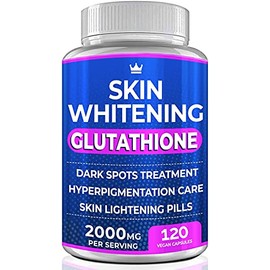NORTHERN CROWN COSMETICS Pastillas Blanqueadoras De Glutatión - 120 Cápsulas De 2000 Mg De Glutatión - Suplemento Eficaz Para Aclarar La Piel - Elimin