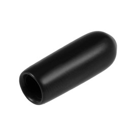 sourcing map Rubber End Caps Vinyl Round Tube Bolt Cap Cover Thread Protection Black 4 mm Inner Diameter