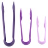 3-Piece Plastic Kitchen Tongs, 6, 8, 10 Inch, Non-Slip Mini