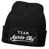 MoonWorks® Men's Beanie with Patch Knitted Hat with Saying Skiing