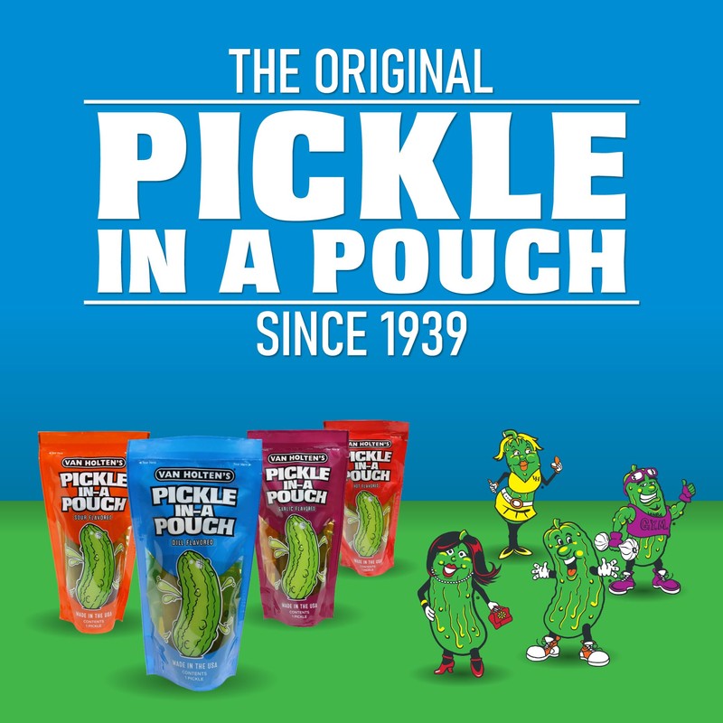 Van Holten's Pickles - Jumbo Hot Pickle-In-A-Pouch - 12 Pack