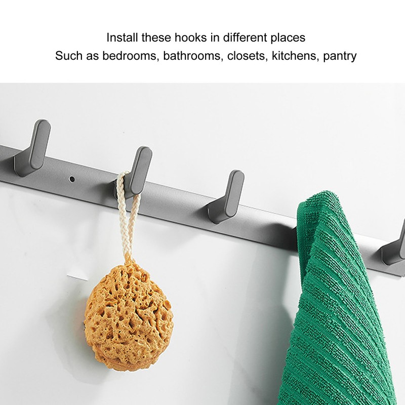 45cm Row Hook Wall Mount Aluminium Alloy Coat Towel Hook