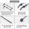 Unxuey 2 Pairs Black Bicycle Quick Release Axle, Quick Release