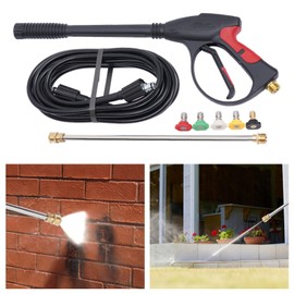 YIPONYT 26 FT Pressure Washer Gun and Hose Kit, 3000 PSI Power Washer Spray Gun with Universal M22 Connector and 5 Quick Connect nozzles for Generac Briggs Craftsman