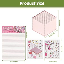 3D House Stickers - 4 Pcs DIY 3D House Stickers, 3D Fun Stickers, House Book Sticker of Supermarket/Coffee Shops/Pink House/Penguin Theme Scrap Book Stickers, Fun 3D Stickers for Adults Kids