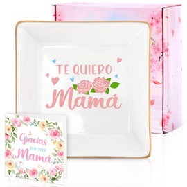 Nefelibata Mexican Jewelry Dish Feliz Dia de Las Madres Mexico Spanish Box Te Quiero Mama Ring Trinket Dish Gracias Mama Card Hispanic Mom Birthday Christmas Idea