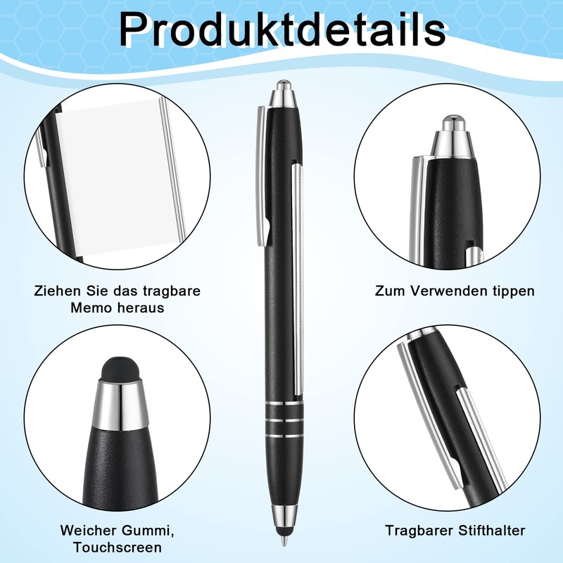 Pack of 2 Black Ballpoint Pens with Cheat Sheet Ballpoint