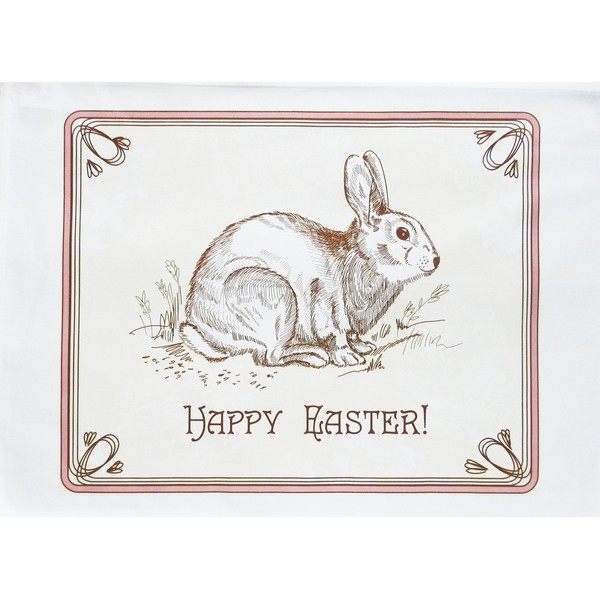 Half a Donkey Happy Easter - Large Cotton Tea Towel