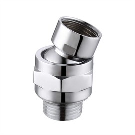KES Shower Head Swivel Ball Adapter, Shower Head Connector Angle Adjustable, Shower Head Accessories Arm Extension Universal Component Polish Chrome Brass, PSB101-CH