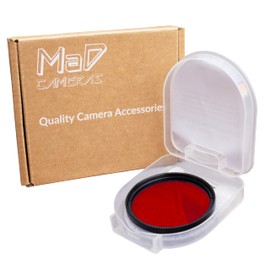 MaD Cameras 67mm Red Colour Correction Camera Lens Filter - Reduces Glare, Enhances Contrast & Depth for DSLR & Mirrorless Cameras - Red 67mm