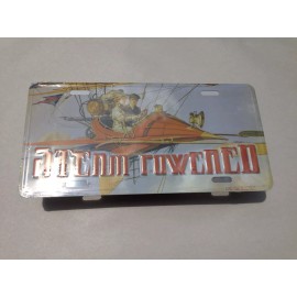 Steam Powered Steampunk License Plate Car Tag NEW!!