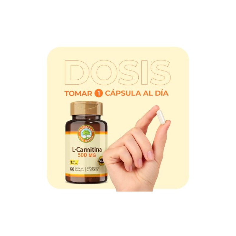 Naturlab L-Carnitina 60 Cápsulas 500 mg