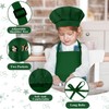 BOUBONI Kids Apron and Chef Hat Set Adjustable Child Art