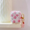 Faneiy for AirPods 2nd/1st Gen Case with Keychain,Cute Clear Pink