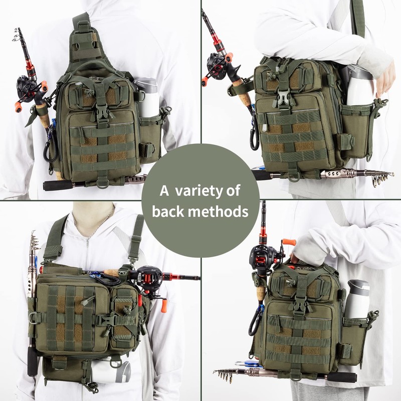 BLISSWILL Fishing Backpack Outdoor Tackle Bag Large Water-resistant Fish pack