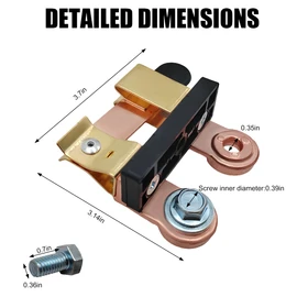 Knife Blade Master Switch, 3.7"× 3.1" Side Post Knife Blade Battery Disconnect Switch, Power Battery Quick Shutoff Switch Horizontal Blade for Boat Truck RV, Car Accessories (Circular Hole)