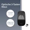 MediaRange optische 3-Tasten Funk-Maus, geräuscharm, schwarz-glänzend