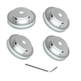 Super Print GT2 Pulley 60 Teeth 60 Teeth 5 mm Bore Width 6 mm Timing Belt Pulley Aluminium 60T Pulley for 6 mm Width GT2 Timing Belt for 3D Printer, CNC (Pack of 4)