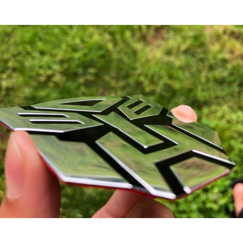 (2 PACK) ALUMINUM Transformers Autobots Optimus Prime Car Sticker Decal