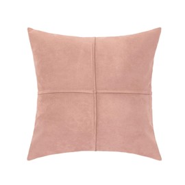 MILASIC Cushion Cover, 17.7 x 17.7 inches (45 x 45 cm), Stylish, Scandinavian Faux Leather, Back Cover, Zabuton Cover, Solid Color, Synthetic Leather, Cool, Zipper Closure, Interior Living Alone