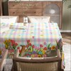 Yarcooly Easter Tablecloth Happy Easter Table Cover Spring Bunny Rabbit