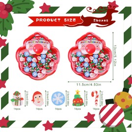 70 Pcs Christmas Mini Erasers for Kids Cute Small Erasers Cartoon Snowman Mini Erasers Christmas Seal Pencil Eraser Novelty Erasers for Students Xmas Birthday Gift Party Supplies